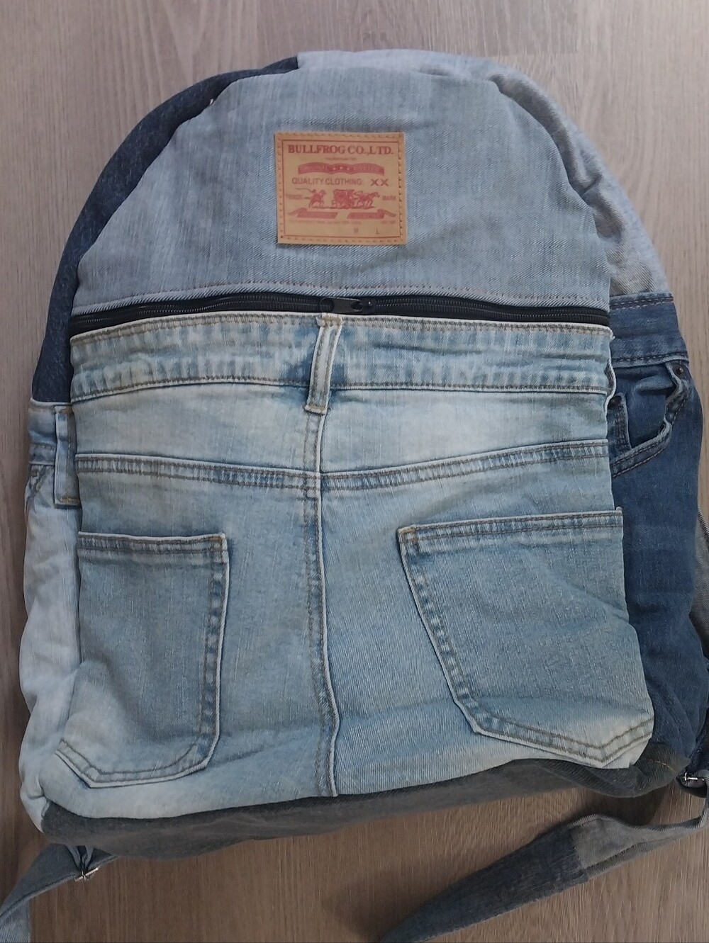 Upcycled Backpack-Denim - Picture 2 of 3